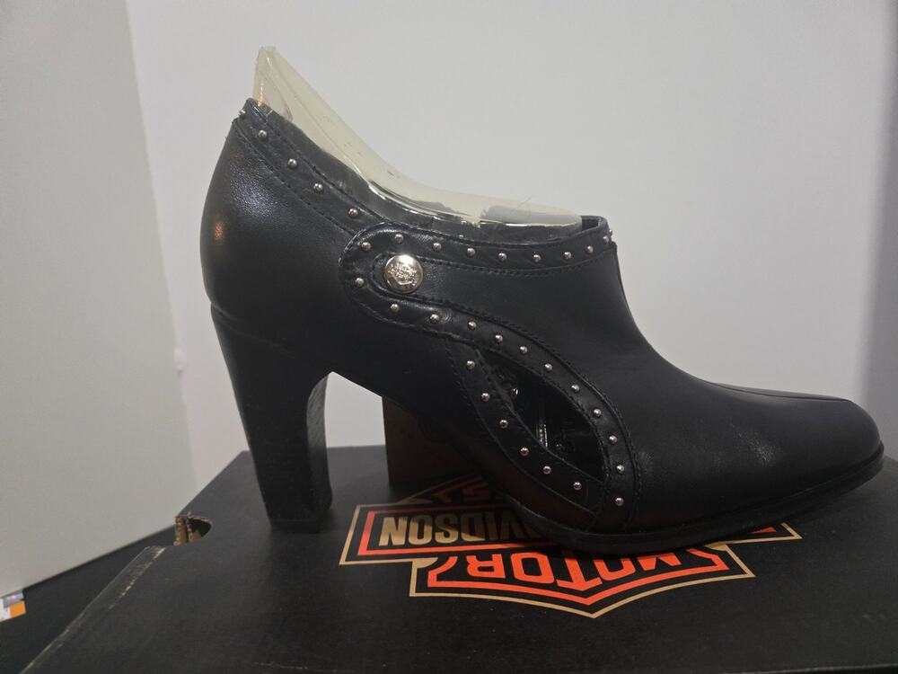 Harley Davidson Riley Dress Oxford black high heel shoes ladie's size 7